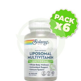 Pack 6x Universal Liposomal Multivit.60 Vegcaps Solaray