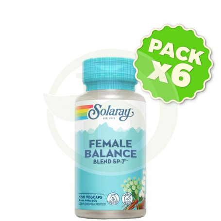 Pack 6x Female Balance - 100 Vegcaps Solaray
