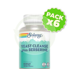 Pack 6x Yeast Cleanse Plus Berberine 90 Cápsulas Solaray