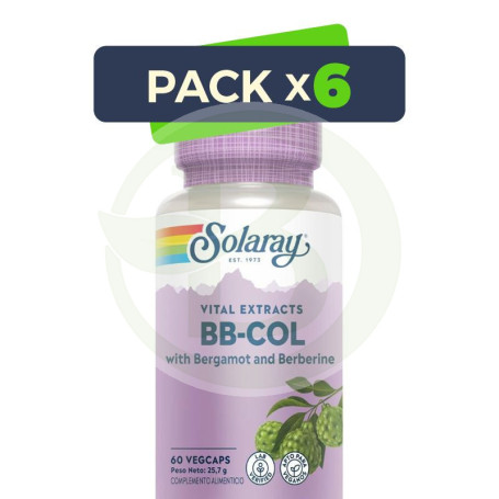 Pack 6x Bb-Col (Bergamota y Berberina) 60 Cápsulas Solaray