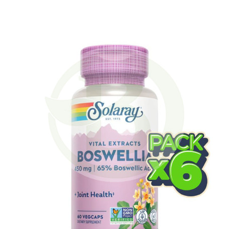 Pack 6x Boswelia 450Mg 60 Cápsulas Vegetales Solaray