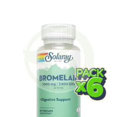 Pack 6x Bromelaina 60 Cápsulas Vegetales Solaray