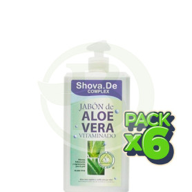 Pack 6x Jabón de Aloe Vera 1000Ml. Shova De