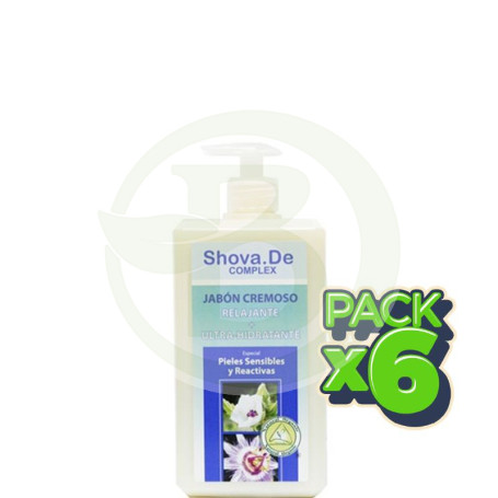Pack 6x Jabón Cremoso Relajante 1000Ml. Shova De