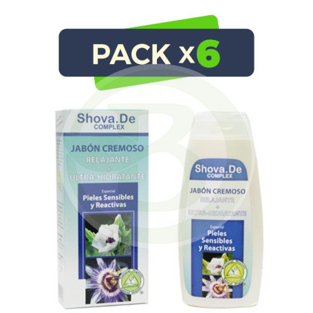 Pack 6x Jabón Cremoso Relajante 250Ml. Shova De