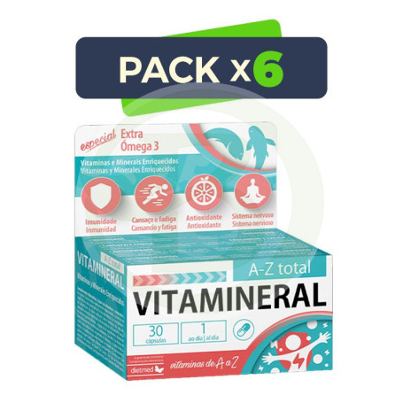 Pack 6x Vitamineral A/Z Total 30 Cápsulas Dietmed