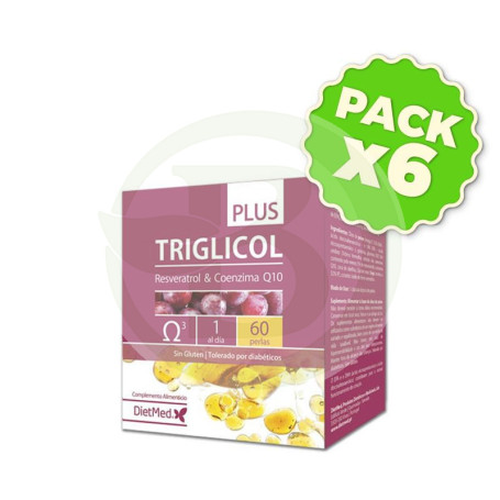 Pack 6x Triglicol Plus 60 Cápsulas Dietmed