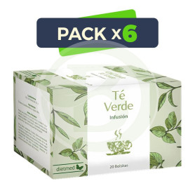 Pack 6x Té Verde Infusión 20 Sobres Dietmed