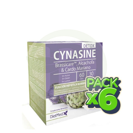 Pack 6x Cynasine Detox 60 Cápsulas Dietmed