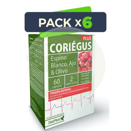 Pack 6x Coriegus Plus 60 Cápsulas Dietmed