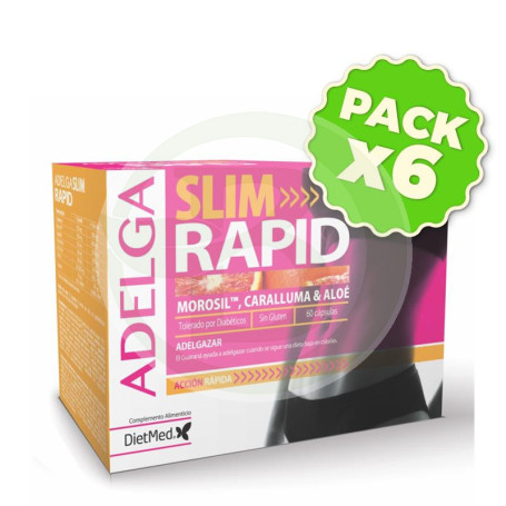 Pack 6x Adelgaslim Rapid 60 Cápsulas Dietmed
