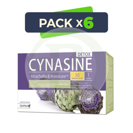 Pack 6x Cynasine Detox 30 Ampollas Dietmed