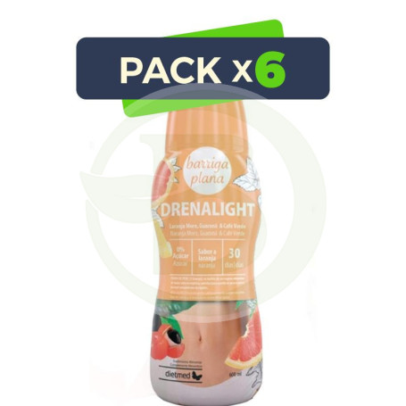 Pack 6x Drenalight Barriga Plana 600Ml. Dietmed