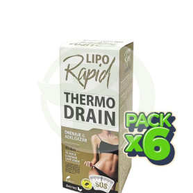 Pack 6x Liporapid Thermo Drain Solución Oral 600 Ml Dietmed