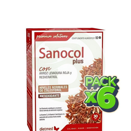 Pack 6x Sanocol Plus 60 Comprimidos Dietmed