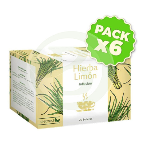 Pack 6x Infusión Hierba De Limón 20 Bolsitas Dietmed