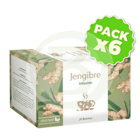 Pack 6x Infusión Jengibre 20 Bolsitas Dietmed