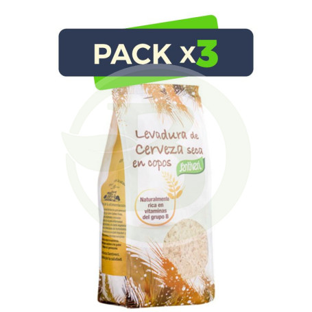 Pack 3x Levadura Cerveza Copos Bolsa 200Gr. Santiveri