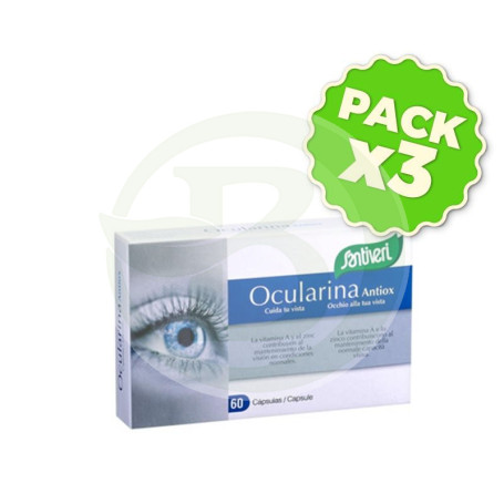 Pack 3x Ocularina Antiox Cápsulas 31Gr. Santiveri