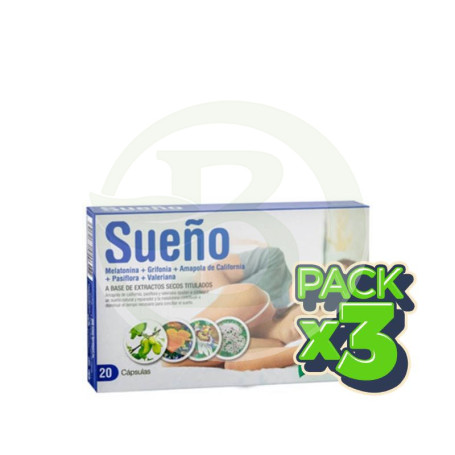Pack 3x Sueño 20 Cápsulas Santiveri