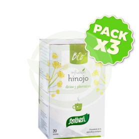 Pack 3x Sanaflor Hinojo Bio 20 Filtros Santiveri