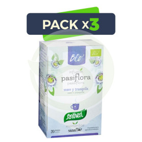 Pack 3x Sanaflor Pasiflora Bio 20 Filtros Santiveri