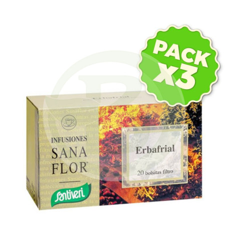 Pack 3x Sanaflor Erbafrial 20 Filtros Santiveri