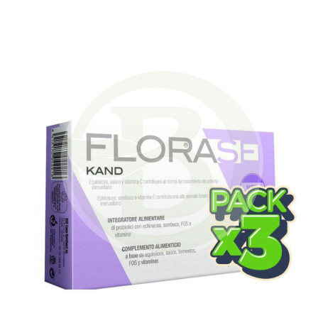 Pack 3x Florase Kand 40 Cápsulas Santiveri