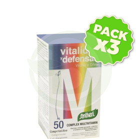 Pack 3x Vitaminas Complex Miltivitamin 50 Comprimidos Santiveri