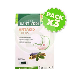 Pack 3x Antacid 16 Sticks Santiveri
