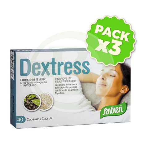 Pack 3x Dextress 40 Cápsulas Santiveri
