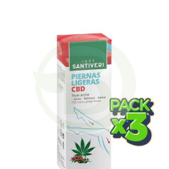 Pack 3x Gel Piernas Ligeras con Cbd 100Ml Santiveri