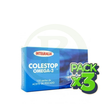 Pack 3x Colestop Omega 3 120 Perlas Integralia