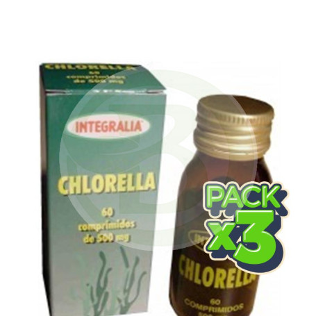 Pack 3x Chlorella 60 comprimidos Integralia