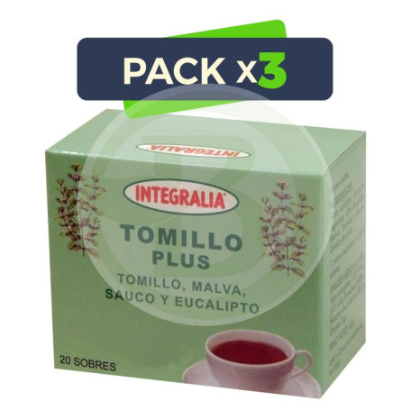 Pack 3x Tomillo Plus 20 Sobres Integralia