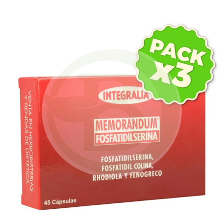 Pack 3x Memorandum Fosfatidilserina 45 Cápsulas Integralia