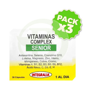 Pack 3x Vitaminas Complex Senior 30 Cápsulas Integralia