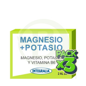 Pack 3x Magnesio + Potasio Integralia