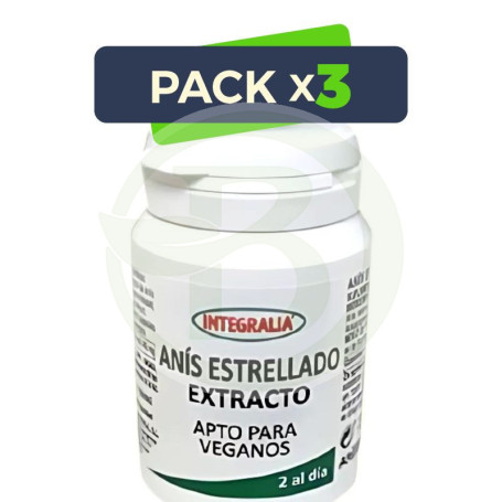Pack 3x Extracto De Anis Estrellado 60 Cápsulas Integralia