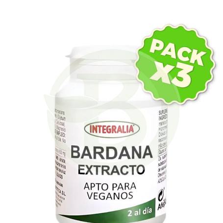 Pack 3x Extracto De Bardana 60 Cápsulas Integralia