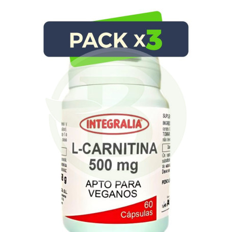 Pack 3x L-Carnitina 500Mg 60 Cápsulas Integralia