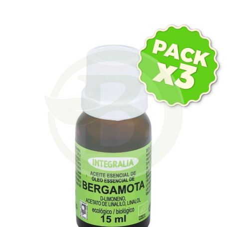 Pack 3x Aceite Esencial De Bergamota Eco 15Ml Integralia