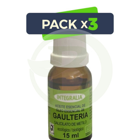 Pack 3x Aceite Esencial De Gaulteria Eco 15Ml Integralia