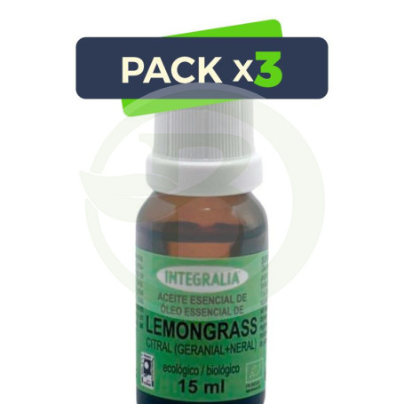 Pack 3x Aceite Esencial De Lemongrass Eco 15Ml Integralia