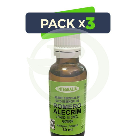Pack 3x Aceite Esencial De Romero Eco 30Ml Integralia