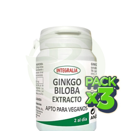 Pack 3x Extracto De Ginkgo 60 Cápsulas Integralia