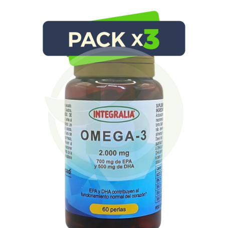Pack 3x Omega 3 60 Perlas Integralia
