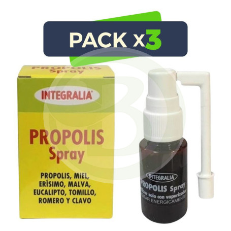 Pack 3x Spray De Própolis con Erisimo 30Ml Integralia