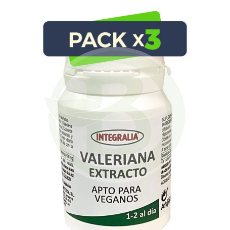 Pack 3x Extracto De Valeriana 60 Cápsulas Integralia
