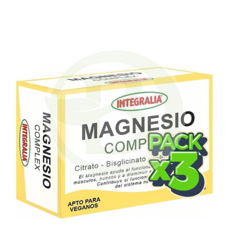 Pack 3x Magnesio Complex 60 Cápsulas Integralia